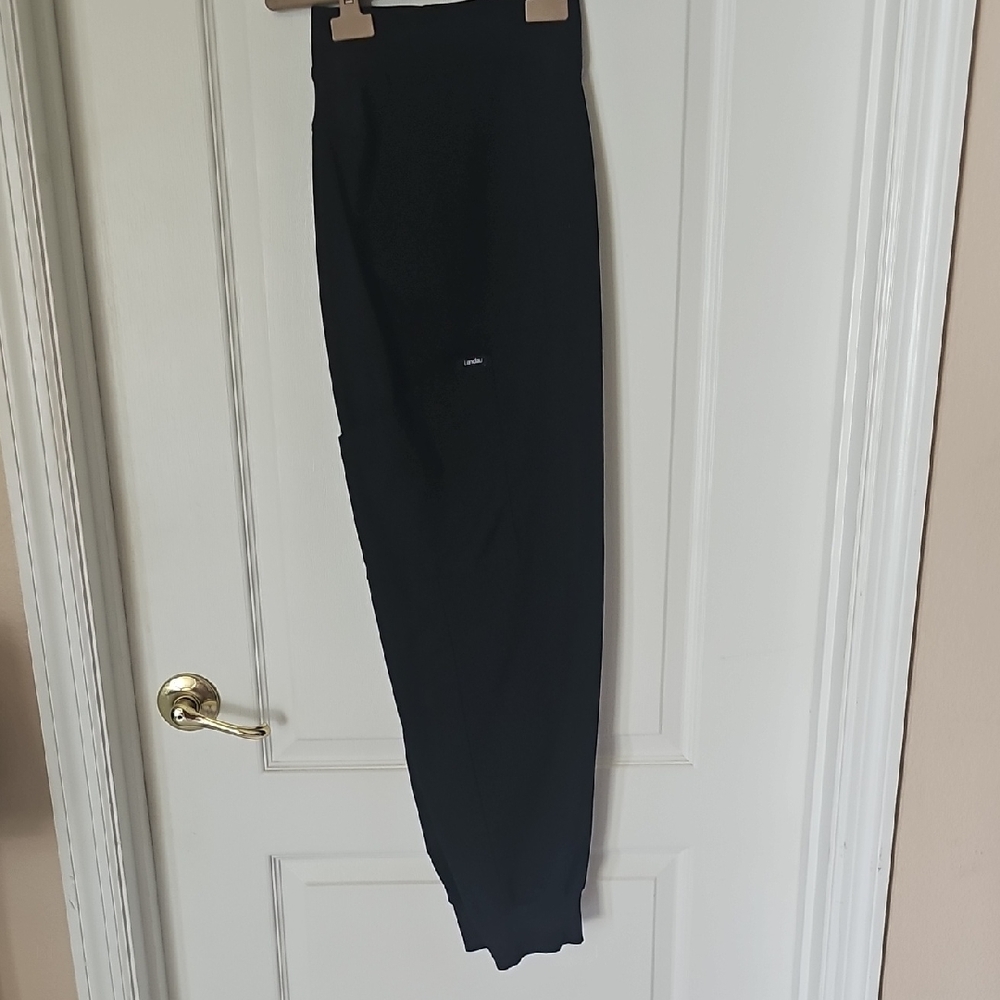 Landau Black Jogger Sweatpants with Elastic Cuffs